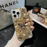 Luxury Bracelet Diamond Leopard head Rhinestone Case For iphone 15Pro 14Plus 13 12 Mini 11Pro MAX XSMAX XR 7 8 PLUS Phone Cover