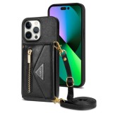 Wallet Side Card Zipper Flip Crossbody Leather Case For iPhone  17 Air 16 15 Pro Max 14 Plus 13 Mini 12 Pro 11 X XR XS Max SE 2020 8 7 6 6S