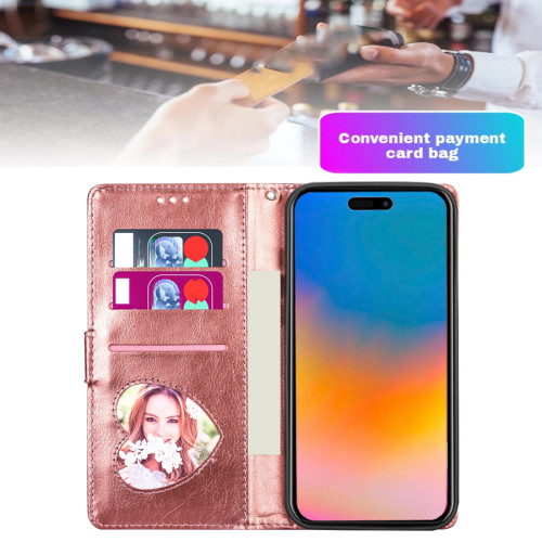 Wallet Glitter Zipper With Card Slot Stand Magnetic Flip Leather Case For iPhone 15 Pro Max 14 Plus 13 12 11 SE2 XS XR 8 7 Cover