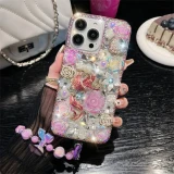 Luxury Bling Flowers Diamond Colored Phoenix Rhinestone Case For iphone 15Pro 14Plus 13 12 11Pro MAX XSMAX XR 7 8 PLUS Cover