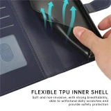 Luxury Leather Wallet Card Phone Case for iPhone 17 Air 16  15 Pro Max 14 Plus 13 Mini 12 11  XS XR SE 2022 8 7 6S + Flip Stand Cover Etui