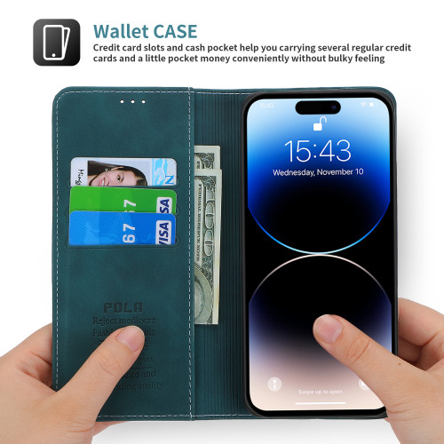 Business Leather Case for iPhone 16 15 14 13 12 11 Pro Max XR XS X 8 7 6S Plus SE Mini Magnetic Flip Wallet Card Slot Phone Cover