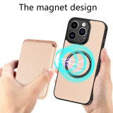 Magnetic Card Pocket For Magasfe Wallet Case For iPhone 17 Air 16  15 14 Plus 13 12 Mini 11 Pro Max X XS XR Carbon Fiber Pattern Back Cover