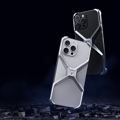 Unique Design Tough Armor Heat Dissipation Aluminum Alloy Metal Phone Case Cover for iPhone 15 Pro Max 14 13 12