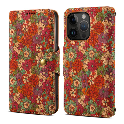 Flowers Pattern Leather Cases For Apple iPhone 11 12 13 14 15 Pro Max 15 Plus 13 Pro Wallet Card Holder Slots Flip Covers