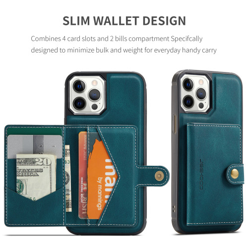 Card Pocket Holder Slots Leather Case for iPhone 16 15 Pro Max 14 13 12 11 Pro Max 15 Plus 13 Pro Magnetic Wallet Shockproof Cover