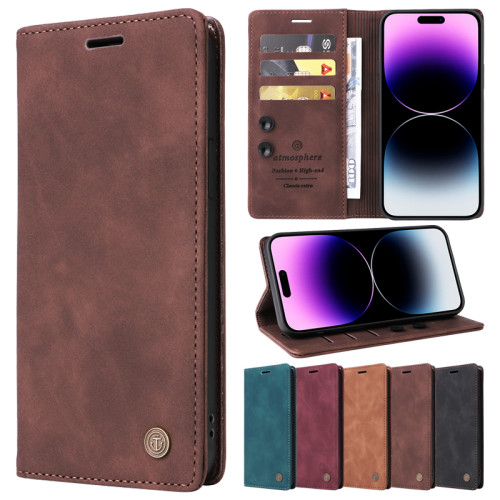 Wallet Magnetic Strap Suction Cup Leather Case For iPhone 15 Plus 14 Pro 14 Plus 13 Mini 12 Pro Max 12 Pro X XR SE 2022 8 7 6 6S