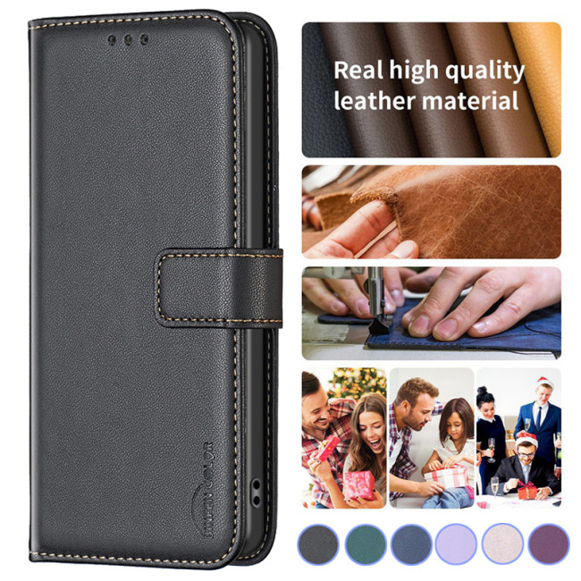 Leather Flip Wallet Case For iPhone 17 Air 16 15 14 Plus Cases Magnetic Card Slots Phone Cover For Apple15 iPhone 14 13 12 11 Pro Max Case