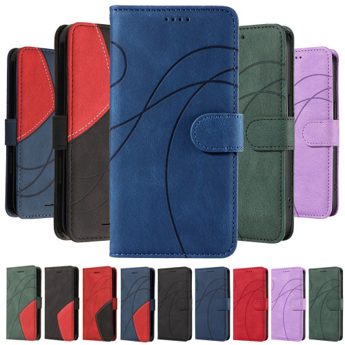 Luxury Line Leather Phone Case For iPhone 15 14 13 12 11 Pro XS Max X XR 7 8 Plus Mini Se 2 3 Flip Wallet Card Solt Book Cover