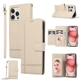 Crossbody Leather Wallet Case for Samsung Galaxy A55 A35 A25 A15 A54 A34 A24 A14 A53 A33 A23 A13 A52 A32 With Mirror Lanyard Bag