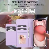 Crossbody Leather Wallet Case for Samsung Galaxy A55 A35 A25 A15 A54 A34 A24 A14 A53 A33 A23 A13 A52 A32 With Mirror Lanyard Bag
