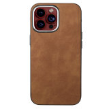 Premium Vegan Leather Phone Case For iPhone  17 Air 16 15 Pro Max 14 13 12 11 Pro Max 15 Plus 13 Pro Electroplated TPU Soft Edge Cover