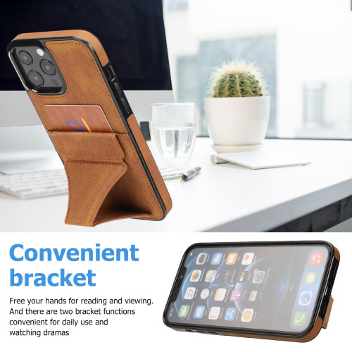 Luxury Stand Leather Case For iPhone 13 Pro Max 12 Mini Back Flip Coque 11 XR XS Max X 7 8 Plus Card Slots Cover Magnetic