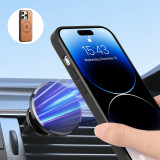 2in1 Magnetic Magsafe Card Holder Luxury Cowhide Leather Phone Case For iPhone 17 Air 16  12 13 14 15 Pro Max 15Plus Removable Wallet Cover