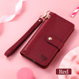 Wrist Strap Zipper Wallet  with Card Holder for IPhone 17 Air 16 13 12 Mini 15 14 11 Pro XS Max XR X 7 8 Plus PU Leather Shockproof  Cover