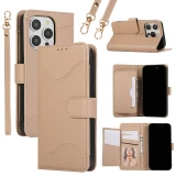 Wrist Strap Crossbody Phone Case for IPhone  17 Air 16 13 12 Mini 15 14 11 Pro Max XS X XR 7 8 Plus Wallet with Card Holder Leather Cover