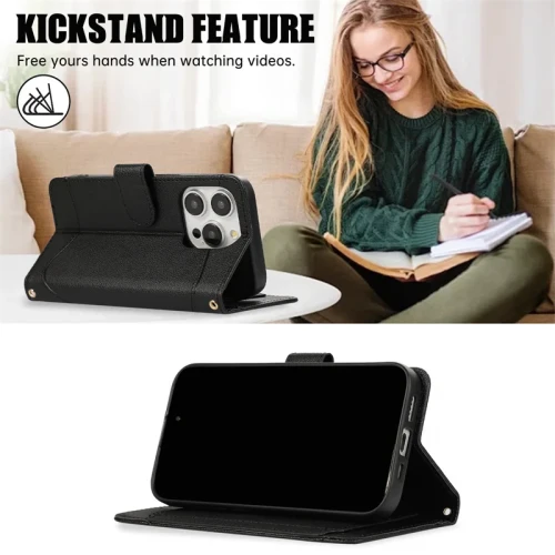 Wrist Strap Crossbody Phone Case for IPhone 13 12 Mini 15 14 11 Pro Max XS X XR 7 8 Plus Wallet with Card Holder Leather Cover