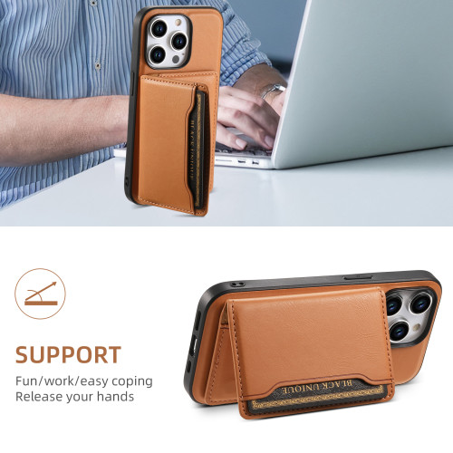 2in1 Magnetic Magsafe Card Holder Luxury Cowhide Leather Phone Case For iPhone 12 13 14 15 Pro Max 15Plus Removable Wallet Cover