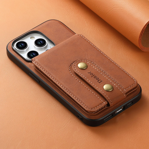 2 in 1 Leather Magnetic Card Holder Phone Case For iPhone 14 12 13 15 Pro Max 15Plus Removable Wallet Bank Card Shockproof Cover
