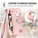Wrist Strap Zipper Wallet  with Card Holder for IPhone 17 Air 16 13 12 Mini 15 14 11 Pro XS Max XR X 7 8 Plus PU Leather Shockproof  Cover
