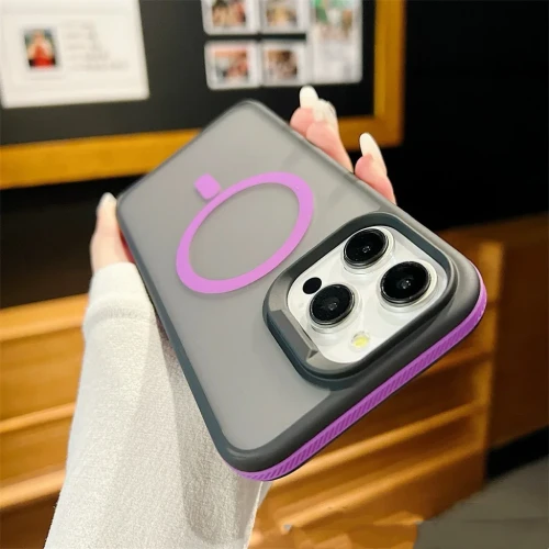 Magnetic Plastic Frosted Anti Fall Phone Case for IPhone 16 15 14 Plus 13 12 11 Pro Max Fall Protective Shockproof Cover