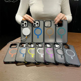 Magnetic Plastic Frosted Anti Fall Phone Case for IPhone 17 Air  16 15 14 Plus 13 12 11 Pro Max Fall Protective Shockproof Cover