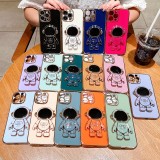 Luxury Astronaut Electroplated Case For iPhone 17 Air 16 11 12 13 14 15 Pro Max Kickstand Candy Cases Cover