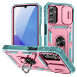 Slide Camera Phone Case For Samsung S24 S23 S22 Ultra S20 FE A22 A52 A73 A53 A33 A13 5G Full Body Rugged Protective Stand Case