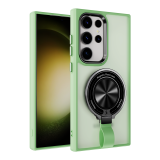 Magnetic Transparent Matte Shockproof TPU+PC 360°Rotating Ring Phone Case for Samsung Galaxy S24 S23 S22 Ultra Plus 5G