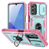 Slide Camera Phone Case For Samsung S24 S23 S22 Ultra S20 FE A22 A52 A73 A53 A33 A13 5G Full Body Rugged Protective Stand Case