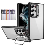 Flip Stand Lens Protection Stand Phone Case for Samsung Galaxy S24 Ultra S24 Plus 5G Shockproof Clear Fall-proof Cover