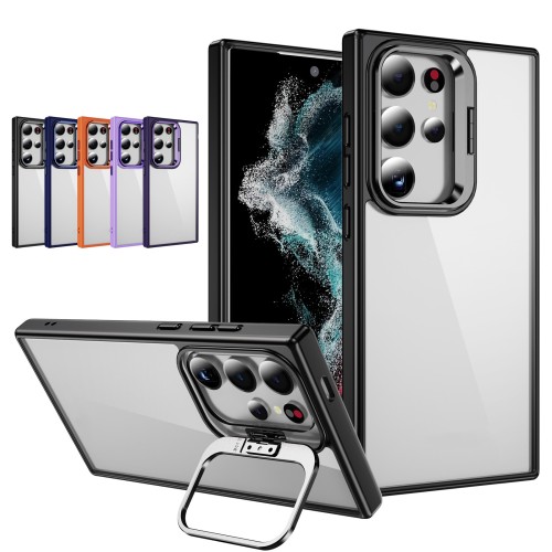 Flip Stand Lens Protection Stand Phone Case for Samsung Galaxy S24 Ultra S24 Plus 5G Shockproof Clear Fall-proof Cover