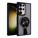 Magnetic Transparent Matte Shockproof TPU+PC 360°Rotating Ring Phone Case for Samsung Galaxy S24 S23 S22 Ultra Plus 5G