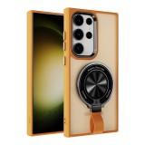 Magnetic Transparent Matte Shockproof TPU+PC 360°Rotating Ring Phone Case for Samsung Galaxy S24 S23 S22 Ultra Plus 5G