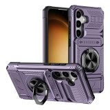 For Samsung Galaxy S24 Ultra Plus + A35 A25 A15 5G A14 4G Wallet Phone Case with Ring Kickstand Card Slot Holder PC+ TPU Cover