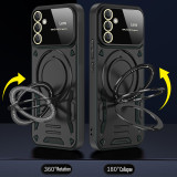 Case For Samsung Galaxy S24 S23 Ultra Plus FE A55 A35 A15 A54 5G Magnetic Ring Holder Protection Stands Magsafe Kickstand Covers