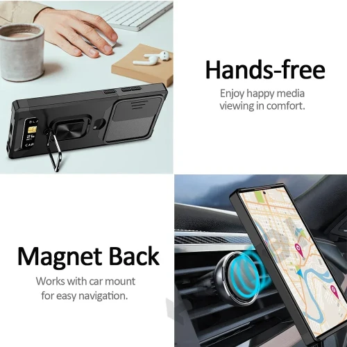 Armor Kickstand Case For Samsung Galaxy S24 S23 Ultra S22 Plus S21 FE Note 20 Cover Card Slot Wallet Ring Holder Coque Fundas