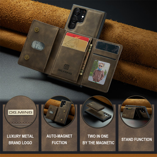 2 In 1 Case For Samsung Galaxy S24 S23 S22 S21 Ultra FE A55 A35 A54 A34 A14 5G Wallet Magnetic Leather Card Holder Pocket Cover