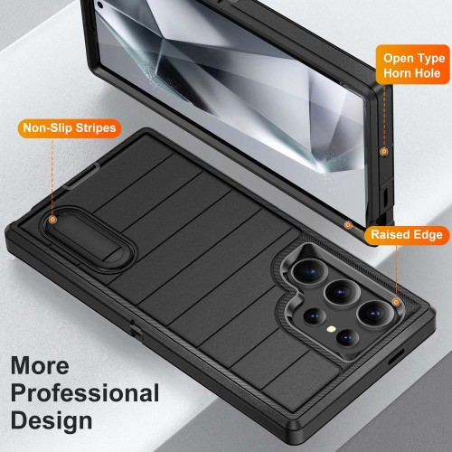 Case for Samsung Galaxy S24 Ultra S24 Plus Heavy Duty Shockproof Anti-Scratch Rugged Protective with Kickstand Cover