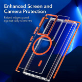 Luxury Magnetic Wireless Charging Soft Silicone For Magsafe Case For Samsung Galaxy s24 S23 Ultra Plus Transparent Shock Cover
