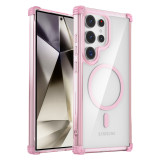 Transparent Magnetic Phone Case for Samsung Galaxy S23 FE S24 S22 Plus Note 20 Ultra Plastic Hard Shell Shockproof Clear Cover