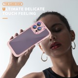 Protective Phone Case With Colored Edges And Metal Buttons, Suitable For iPhone 15 14 13 12 11 Plus Mini Pro Max X XS XR 7 8