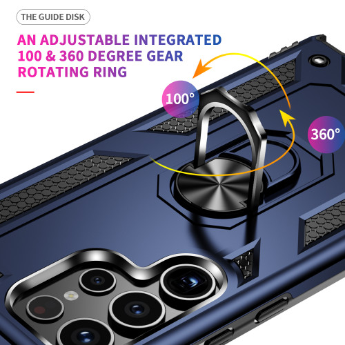 Armor Magnet Car Ring Case For  Samsung Galaxy S24 S23 S22 S21 S20 Ultra Plus S21FE S20FE Note20 Ultra Note 10 Lite Case