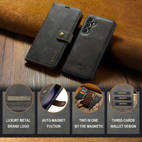Detachable Wallet Leather Phone Case for Samsung Galaxy S24 S22 Ultra Plus S23 S21 FE A15 A35 A55 A54 A34 A24 Card Holder Cover