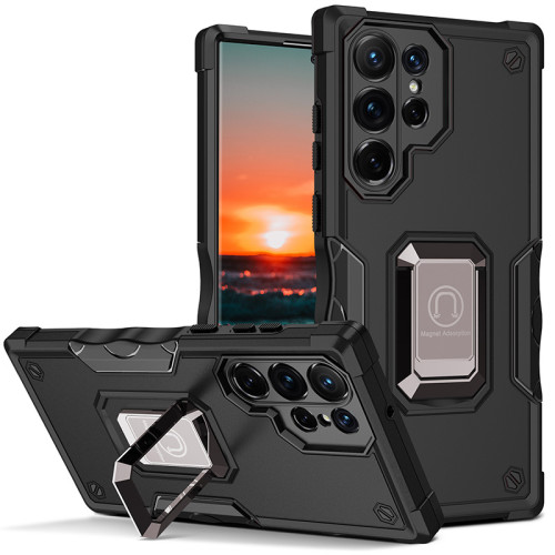 Luxury Shockproof Armor Ring Stand Car Holder Case For Samsung Galaxy S25 S20 S21 S22 S23 S24 Plus Ultra FE Cover