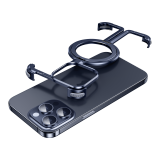 Metal Frame Phone Case With Stand Shockproof Ultra-thin Phone Holder Aluminum Case for iPhone 15 Pro Max