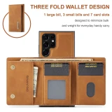 2 In 1 Magnetic Case For Samsung Galaxy S24 S23 S22 S21 Ultra Note 20 A54 A34 A14 A24 5G Wallet Leather Card Holder Pocket Cover