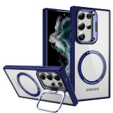 Flip Lens Protection Stand Phone Case for Samsung Galaxy S24 Ultra S24 Plus S24 Shockproof Fall-Proof Magnetic Clear Cover