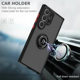 Magnetic Ring Matte Case For Samsung Galaxy S24 S23 S22 S21 S20  S10 S9 S8 Plus FE Note 8 9 10 20 Lite Plus Ultra Cover