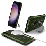 Magsafe Stand Case For Samsung S24 S23 S22 S21 S20 20 FE Plus Ultra Ring Magnetic Ring Holder Protection Stands Kickstand Cover